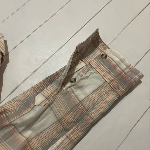 Carhartt Pink White Plaid Button Front Shirt Top Women’s Size Small‎ - Picture 10 of 15